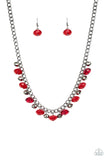 Runway Rebel-Red Necklace-Paparazzi Accessories.
