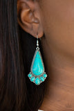 Rural Recluse-Blue Earring-Paparazzi Accessories.