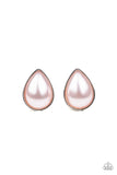 SHEER Enough-Pink Post Earring-Paparazzi Accessories.
