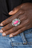 Sage Garden-Pink Ring-Paparazzi Accessories.