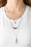 Sahara Sparrow-Orange Necklace-Paparazzi Accessories.