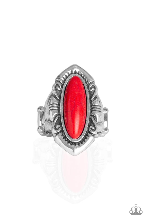 Santa Fe Serenity-Red Ring-Paparazzi Accessories.