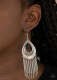 Scattered Storms-Black Earring-Paparazzi Accessories.