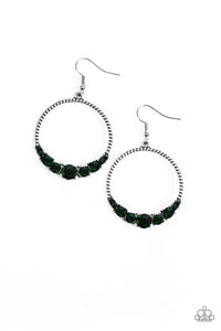 Self-Made Millionaire-Green Earring-Paparazzi Accessories.