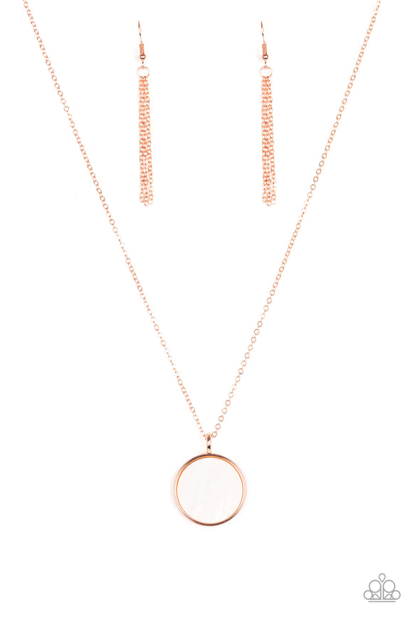 Shimmering Seashores-Copper Necklace-Paparazzi Accessories.