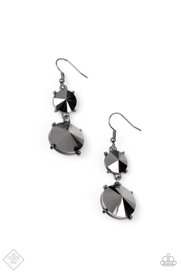 Sizzling Showcase-Black Earring-Paparazzi Accessories