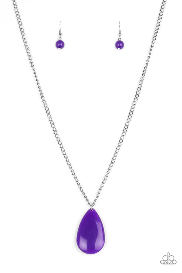 So Pop-YOU-lar-Purple Necklace-Paparazzi Accessories.