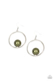 Solitaire REFINEMENT-Green Earring-Paparazzi Accessories.