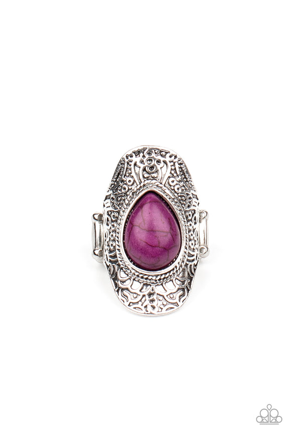 Southern Sage-Purple Ring-Paparazzi Accessories.