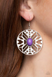 Southwest Walkabout-Purple Earring-Paparazzi Accessories.