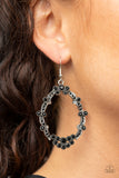 Sparkly Status-Black Earring-Paparazzi Accessories.