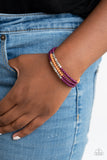 Spiral Dive-Purple Coil Bracelet-Paparazzi Accessories.