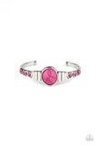 Spirit Guide-Pink Cuff Bracelet-Paparazzi Accessories.