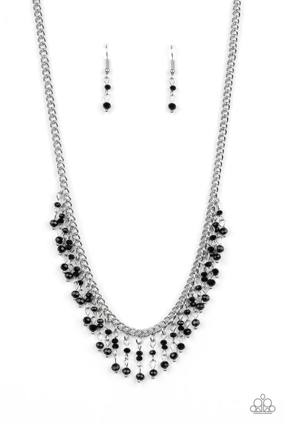 Sporadic Sparkle-Black Necklace-Paparazzi Accessories