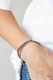 Stellar Beam-Green Hinge Bracelet-Paparazzi Accessories.