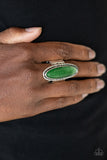 Stone Mystic-Green Ring-Paparazzi Accessories.