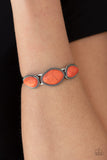 Stone Solace-Orange Cuff Bracelet-Paparazzi Accessories.