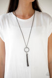 Straight To The Top-Black Necklace-Paparazzi Accessories.