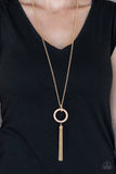 Straight To The Top-Gold Necklace-Paparazzi Accessories.