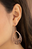 Stylish Serpentine-Copper Earring-Paparazzi Accessories.