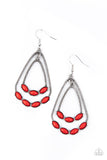 Summer Staycation-Red Earring-Paparazzi Accessories.