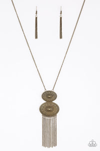 Sun Goddess-Brass Necklace-Paparazzi Accessories.
