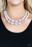 Sundae Shoppe-Silver Necklace-Paparazzi Accessories.