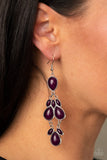 Superstar Social-Purple Earring-Paparazzi Accessories.