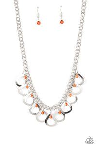 TEAR-rifically Twinkling-Orange Necklace-Paparazzi Accessories