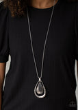 Texture Trekker-Silver Necklace-Paparazzi Accessories.