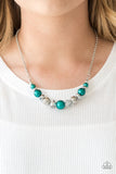 The Big-Leaguer-Green Necklace-Paparazzi Accessories.