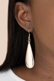 The Drop Off-Rose Gold Earring-Paparazzi Accessories.