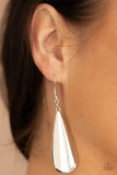 The Drop Off-Silver Earring-Paparazzi Accessories.