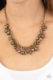 The GRIT Crowd-Green Necklace-Paparazzi Accessories.