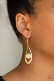 The Greatest GLOW On Earth-Gold Earring-Paparazzi Accessories.