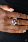 Tilted Twinkle-Pink Ring-Paparazzi Accessories.