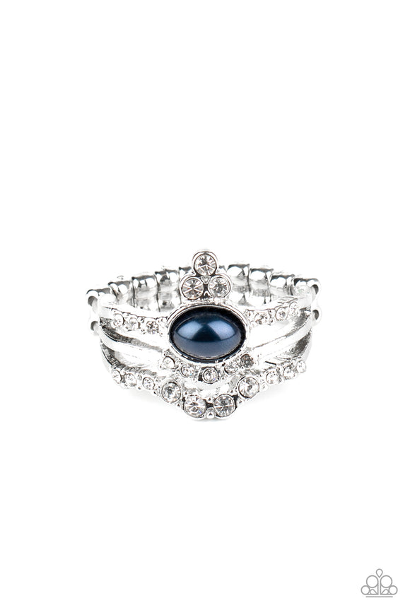 Timeless Tiaras-Blue Ring-Paparazzi Accessories.