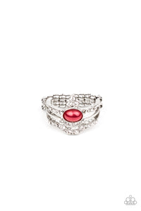 Timeless Tiaras-Red Ring-Paparazzi Accessories.