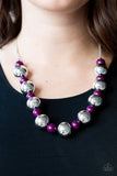 Top Pop-Purple Necklace-Paparazzi Accessories.