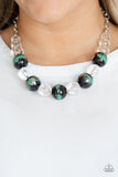 Torrid Tide-Green Necklace-Paparazzi Accessories.