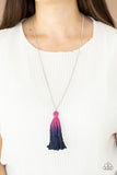 Totally Tasseled-Multi Necklace-Pink-Blue-Paparazzi Accessories.