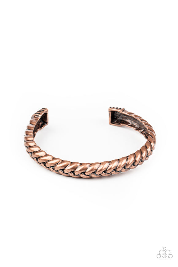 Tough As Nails-Copper Urban Bracelet-Paparazzi Accessories.