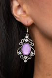 Tour De Fairytale-Purple Earring-Paparazzi Accessories.