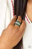Trending Treasure-Green Ring-Paparazzi Accessories.