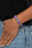 Trendy Tease-Purple Stretch Bracelet-Paparazzi Accessories.