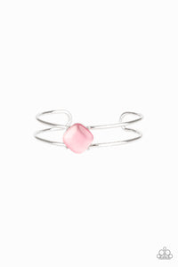 Turn Up The Glow-Pink Cuff Bracelet-Paparazzi Accessories.
