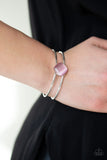 Turn Up The Glow-Pink Cuff Bracelet-Paparazzi Accessories.