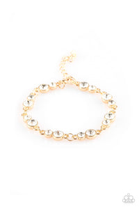 Twinkle Twinkle Little STARLET-Gold Clasp Bracelet-Paparazzi Accessories.