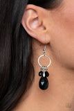Unapologetic Glow-Black Earring-Paparazzi Accessories.