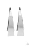 Underestimated Edge-Silver Post Earring-Paparazzi Accessories.